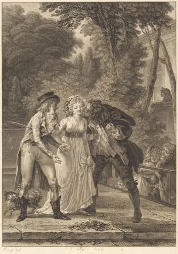 Le baiser rendu: Le baiser rendu, by Charles Louis Lingée