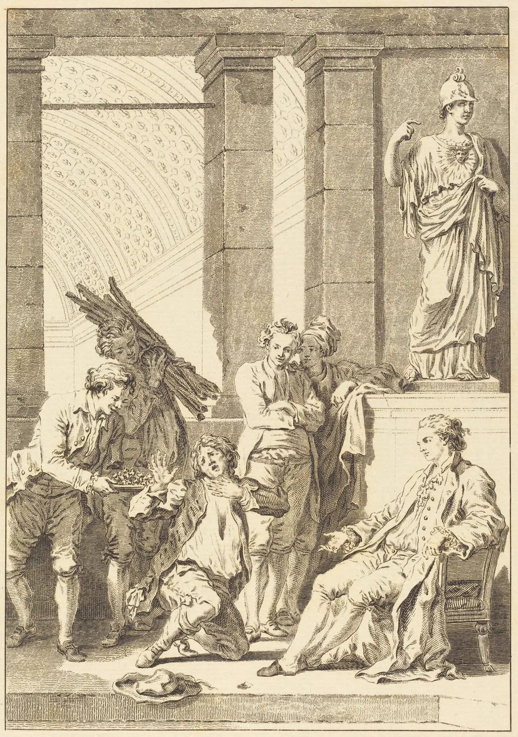 Le paysan, by Charles Louis Lingée, ink, 1784