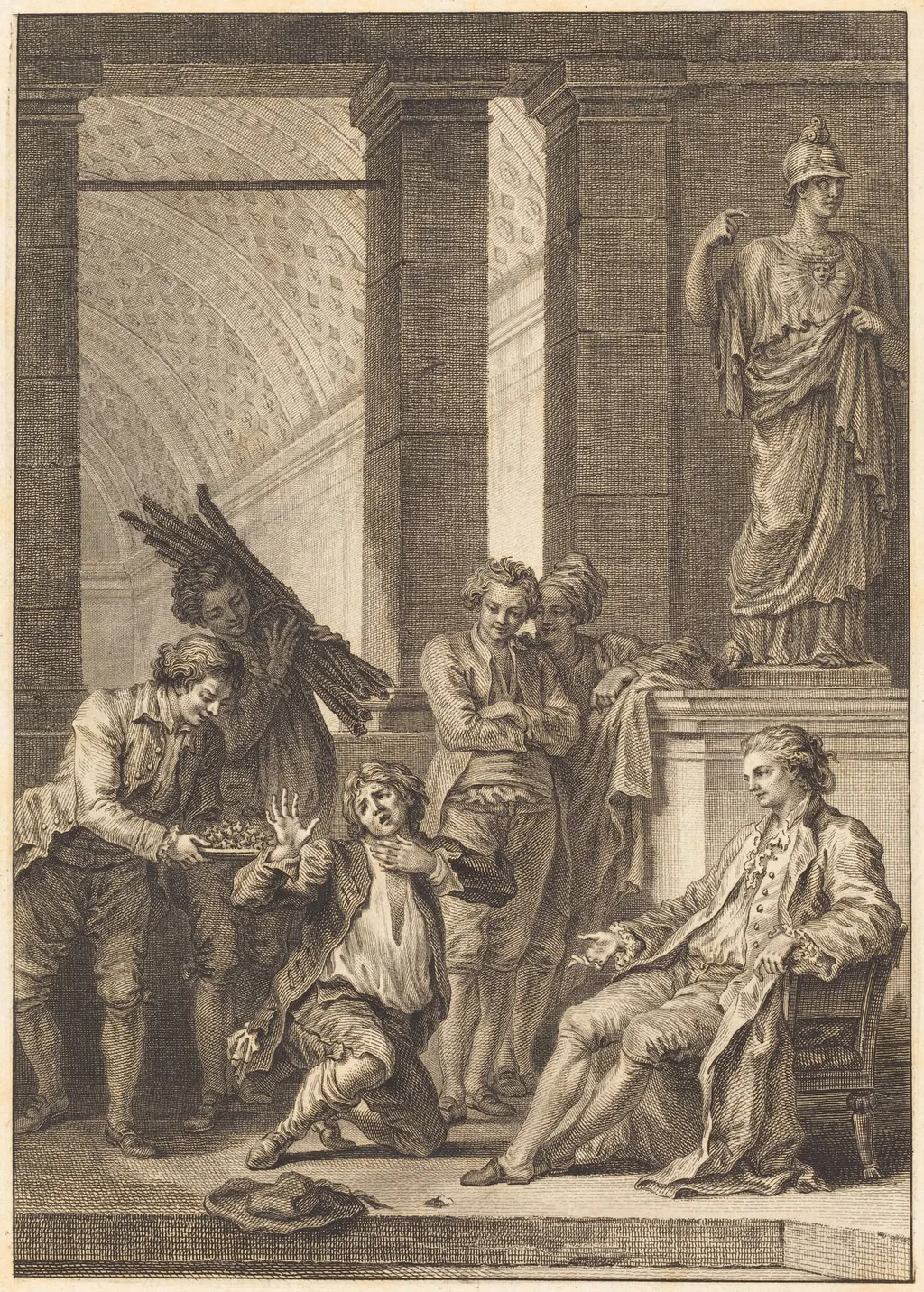 Le paysan, by Charles Louis Lingée, ink, 1784