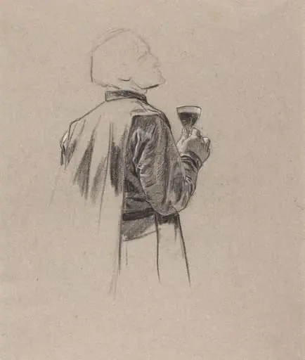 A Bearded Gentleman with a Glass of Wine, by Charles-Louis-Lucien Müller
