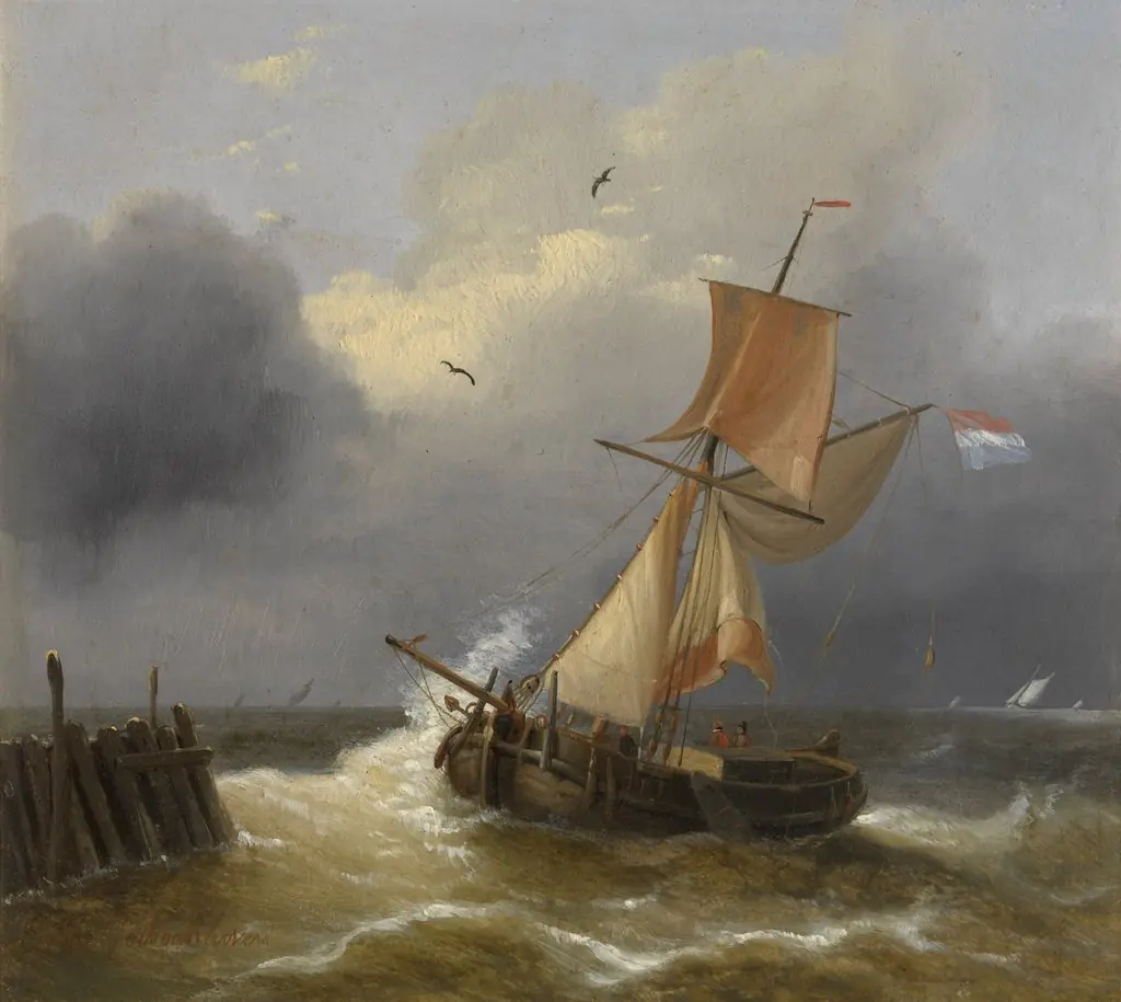 Turbulent Sea, by Charles-Louis Verboeckhoven