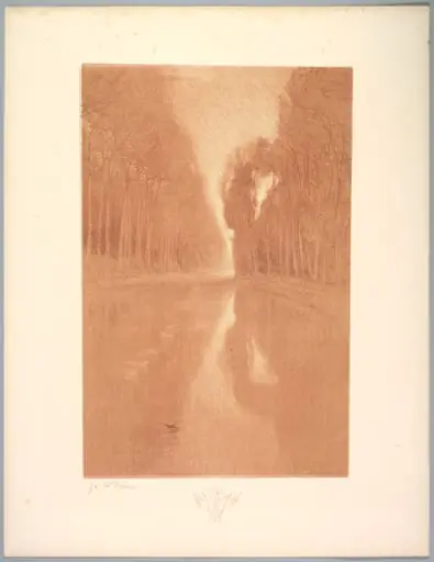 Suite de Paysages: Landscape, Plate 2, Remarque, Starflowers, by Charles-Marie Dulac