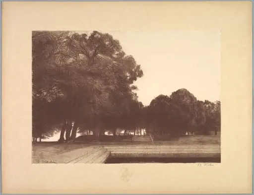Suite de Paysages: Landscape, Plate 7, Remarque, Poppies, by Charles-Marie Dulac