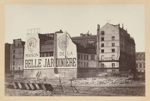 La Belle Jardinère: le magasin de la rue de la Cité pendant sa demolition, Paris, by Charles Marville