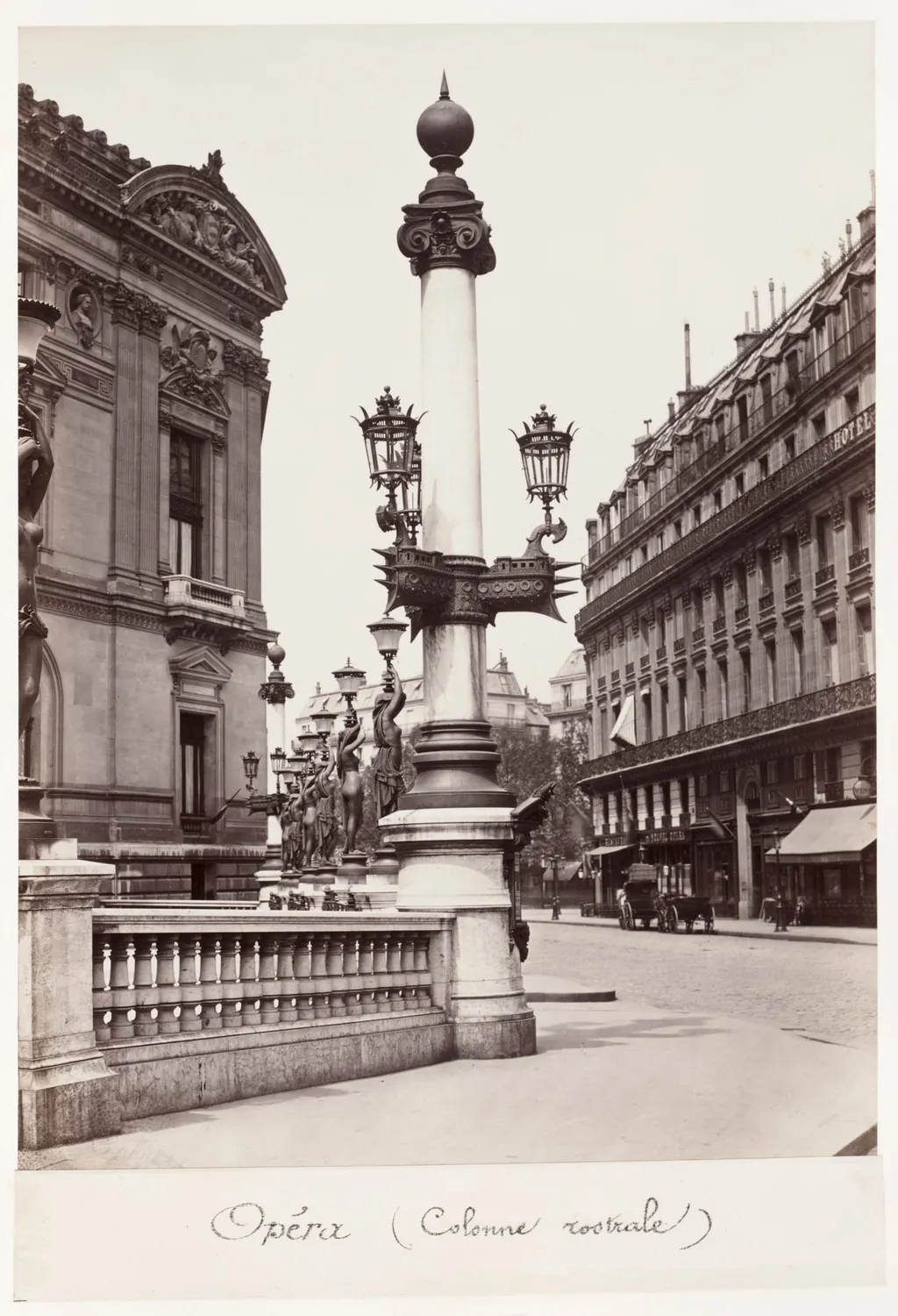 Opéra (Rostral Column), by Charles Marville, 1875