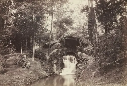 View of the Small Grotto toward the Deer Pond, Bois de Boulogne, by Charles Marville