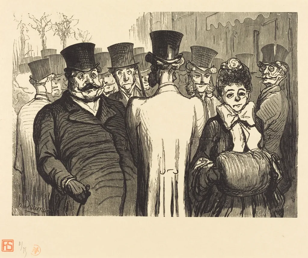 Le Boulevard des Italiens, by Charles Maurand, ink, 1862
