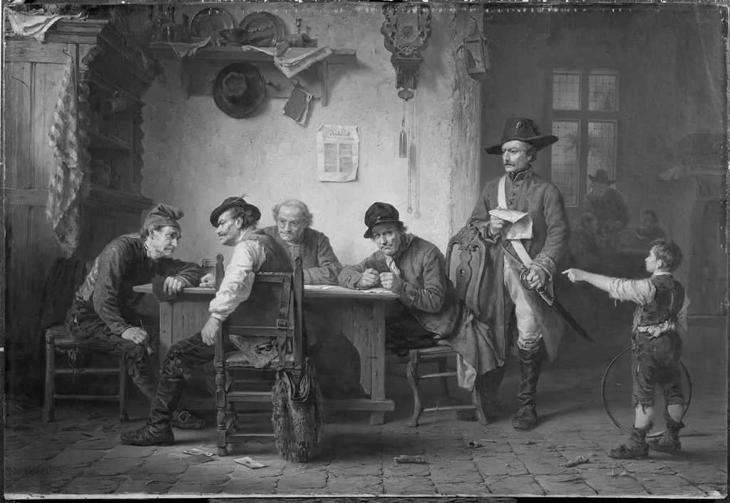 Arrest of a Poacher, by Charles Meer Webb, oil, 1872