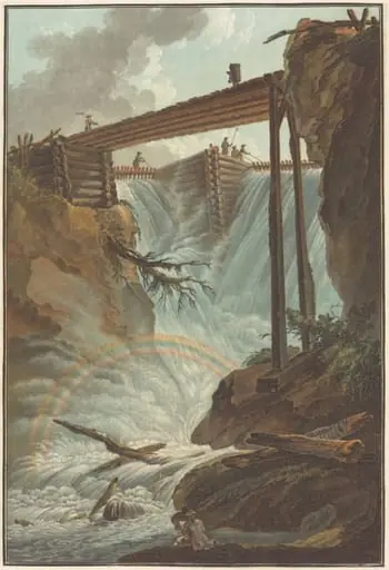 Chute de la Tritt dans la vallée de Muhlethal, by Charles-Melchior Descourtis