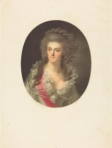 Frederica Sophia Wilhelmina of Prussia, Princess of Orange Nassau, by Charles-Melchior Descourtis