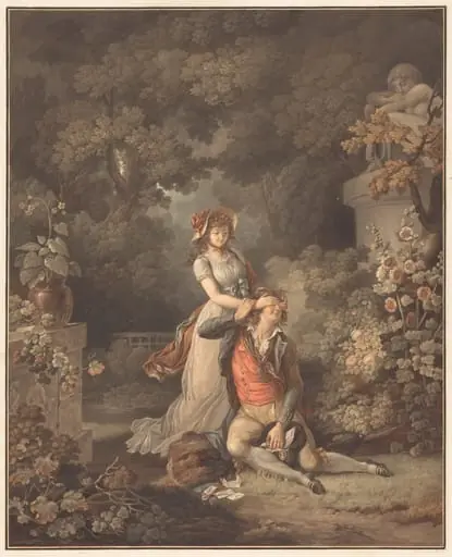L'Amant surpris, by Charles-Melchior Descourtis