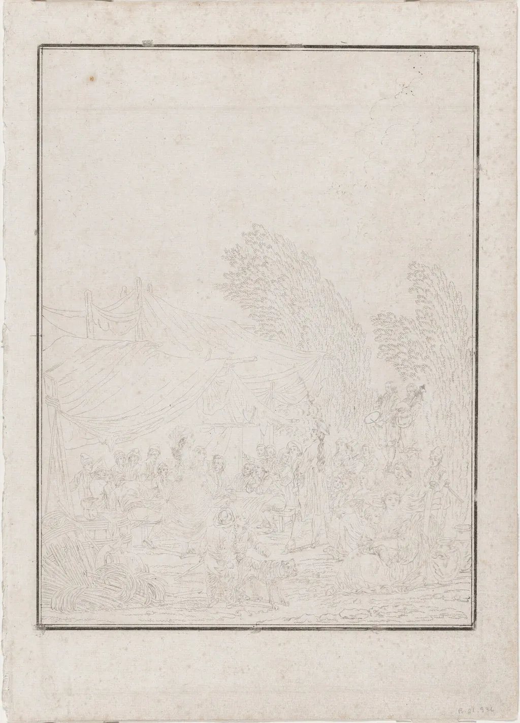 Noce de Village (Village Wedding), by Charles-Melchior Descourtis, ink, 1785