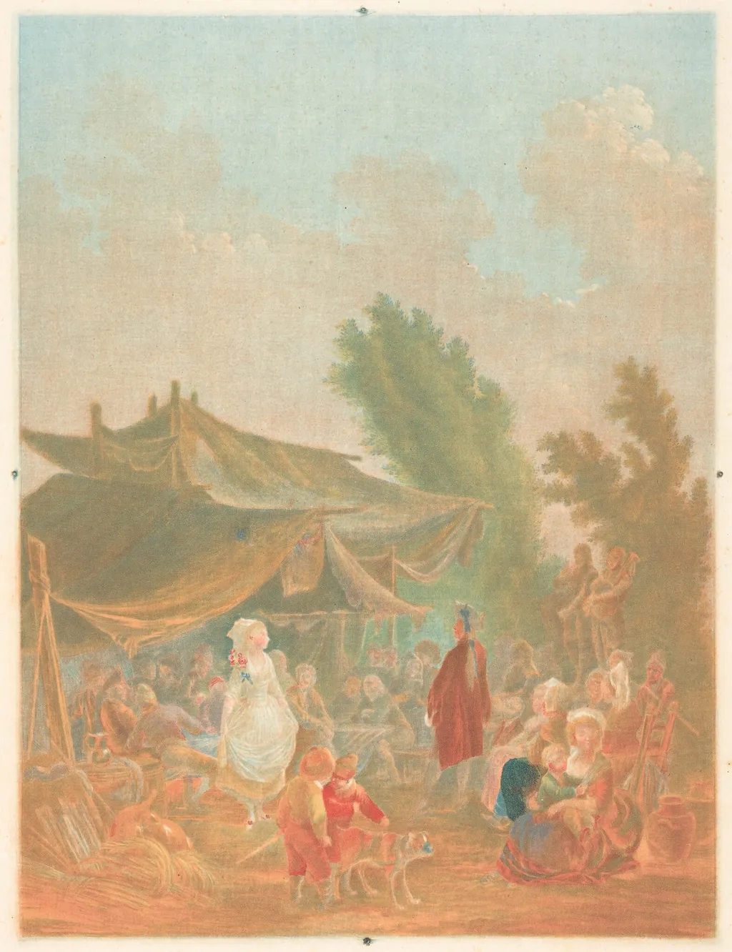 Noce de Village (Village Wedding), by Charles-Melchior Descourtis, ink, 1785