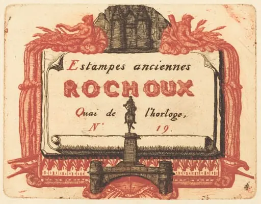 Adresse de Rochoux, Marchand d'estampes (The Address-Card of Rochoux, a Printseller), by Charles Meryon