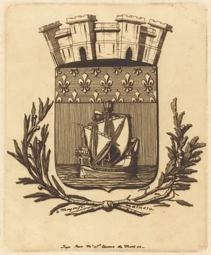 Armes symboliques de la ville de Paris (Symbolical Arms of the City of Paris), by Charles Meryon
