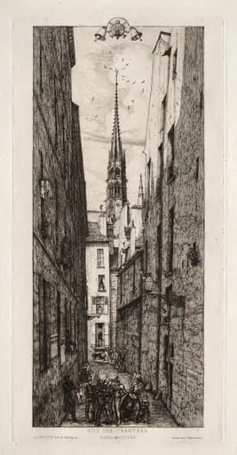 Chantrey Street, Paris, by Charles Meryon