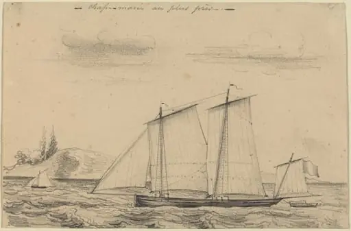 Chasse-maree au plus pres, by Charles Meryon