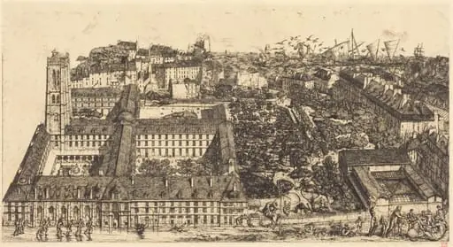 Collège Henri IV, Paris, ou Lycée Napoléon (Henry IV College or Napoleon School, Paris), by Charles Meryon