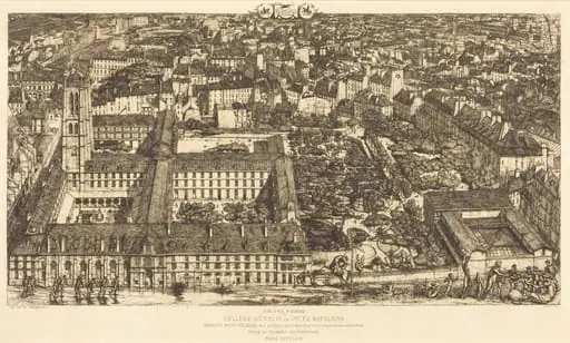 Collège Henri IV, Paris, ou Lycée Napoléon (Henry IV College or Napoleon School), by Charles Meryon