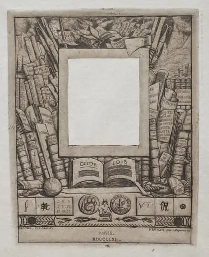 Design for a Frame for the Portrait of Armand Guéraud, by Charles Meryon
