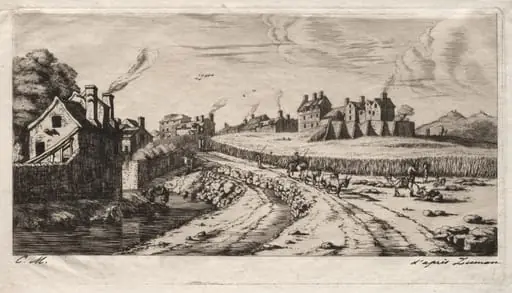 Entrance to the Faubourg, Saint-Marceau, Paris, by Charles Meryon