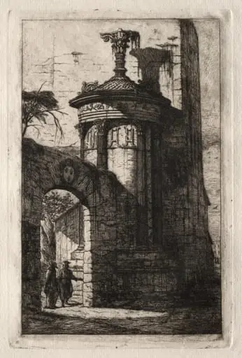 Entrance to the French Capuchin Convent at Athens, by Charles Meryon
