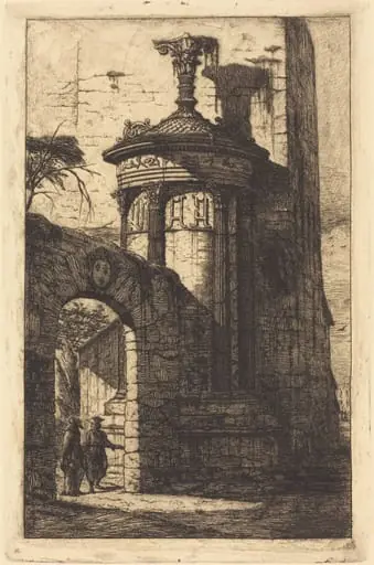 Entrée du Couvent des Capucins français à Athenes (Entrance to the French Capuchin Convent at Athens), by Charles Meryon