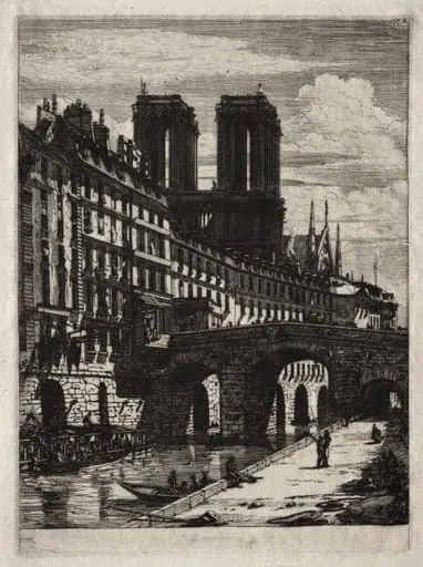 Etchings of Paris: Le Petit Pont, by Charles Meryon