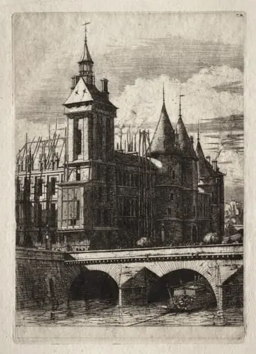 Etchings of Paris: The Clock Tower, by Charles Meryon