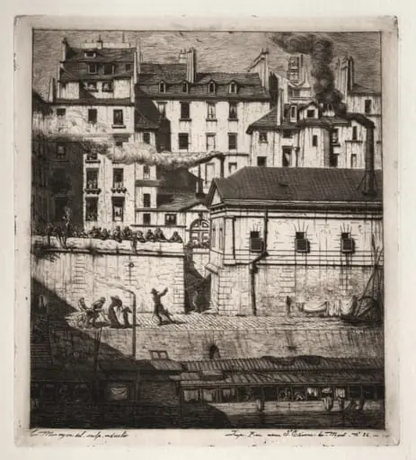 Etchings of Paris: The Mortuary, by Charles Meryon