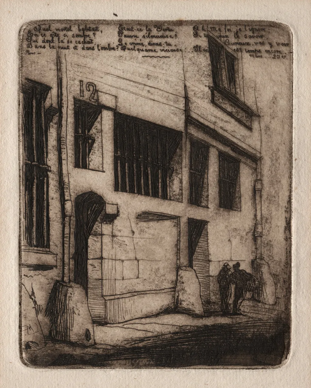 Etchings of Paris: The Street of the Bad Boys, by Charles Meryon, 1854