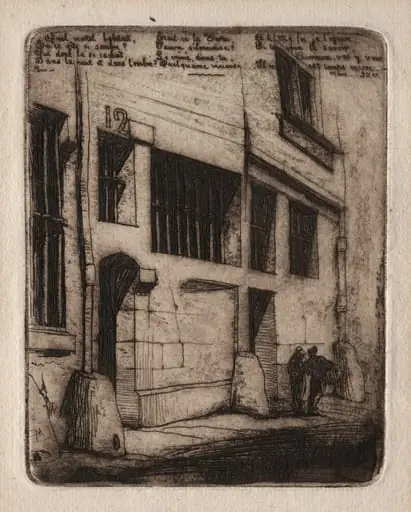 Etchings of Paris: The Street of the Bad Boys, by Charles Meryon