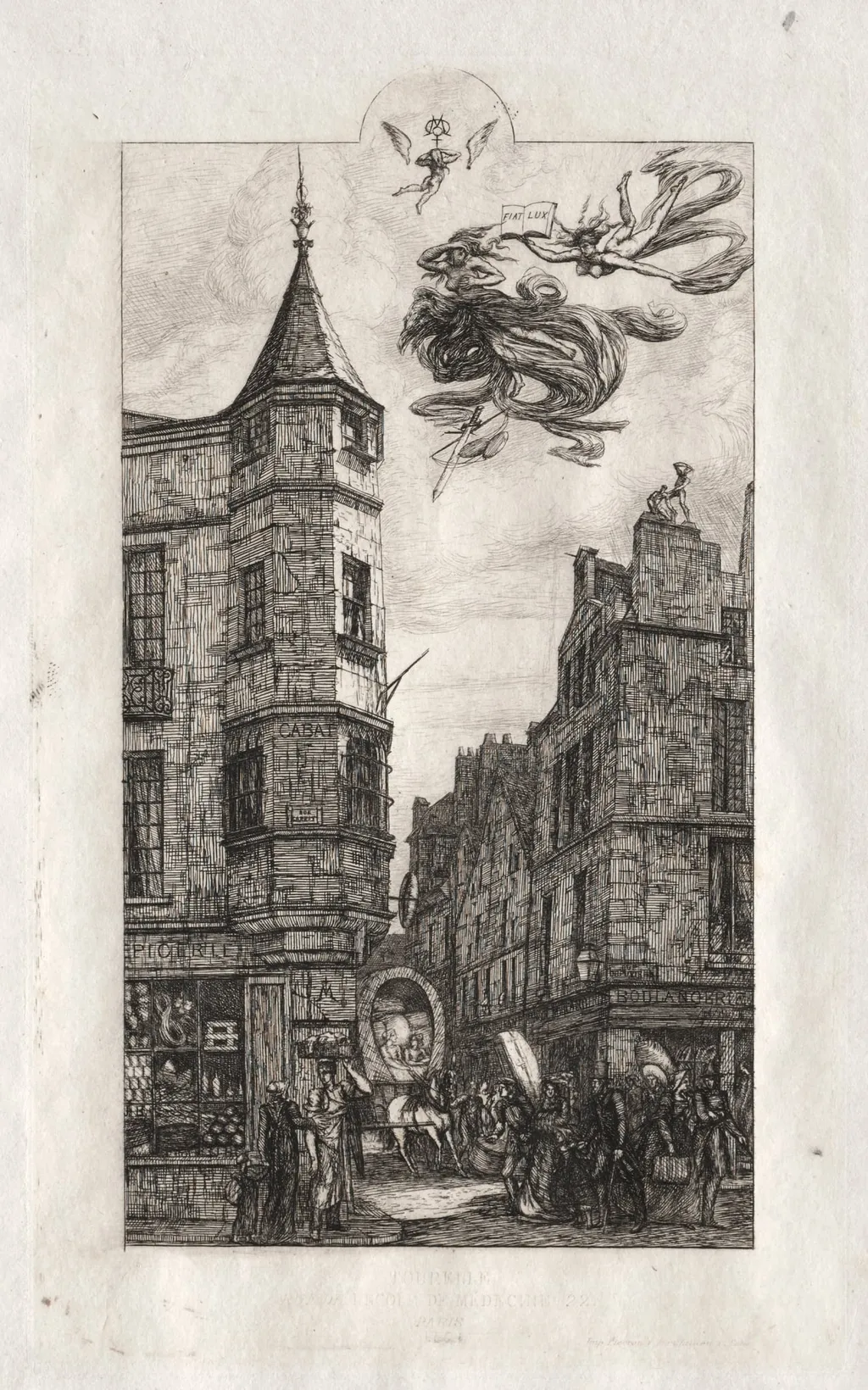 Etchings of Paris: Tourelle, rue de l'Ecole de Médicine, by Charles Meryon, 1861