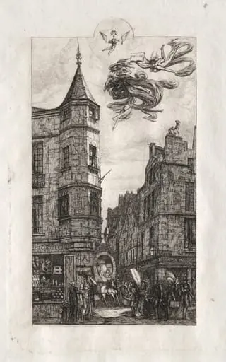 Etchings of Paris: Tourelle, rue de l'Ecole de Médicine, by Charles Meryon