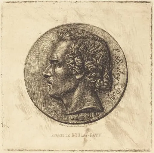 Evariste Boulay-Paty; A Poet (From a Bronze by David d'Angers), by Charles Meryon