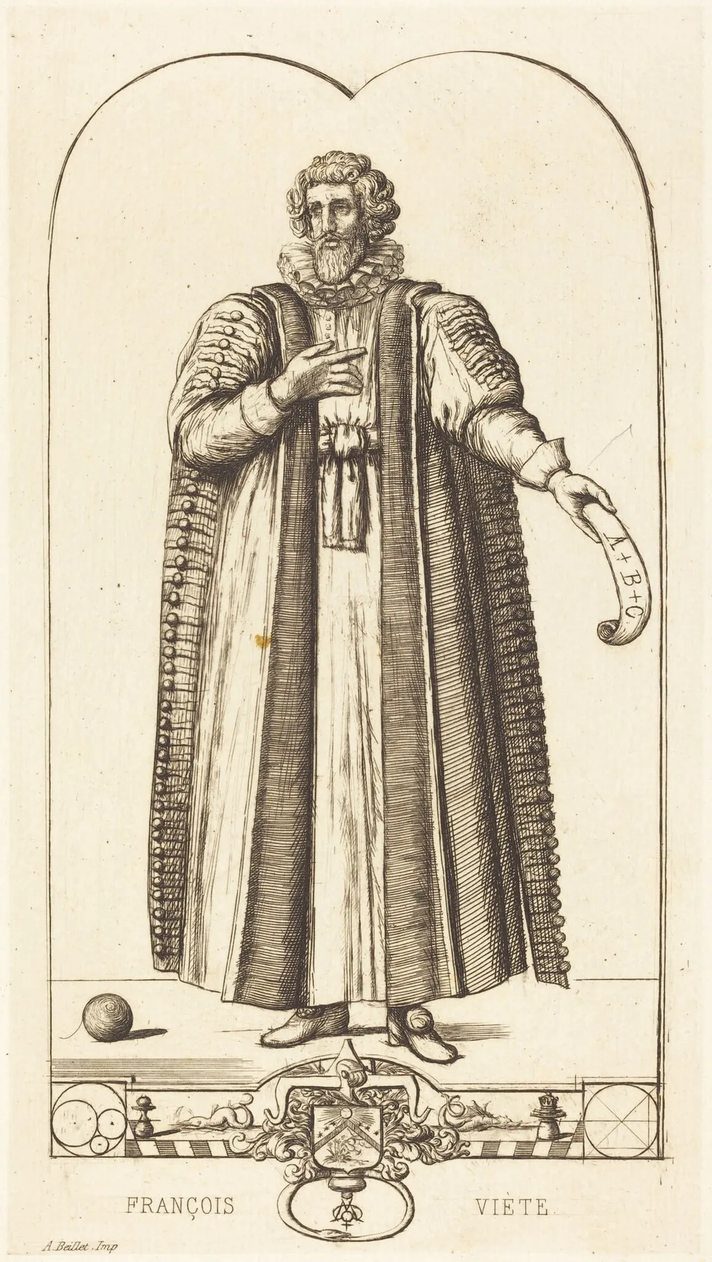François Viète, by Charles Meryon, ink, 1861