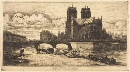 L'abside de Notre-Dame de Paris (The Apse of the Cathedral of Notre Dame, Paris), by Charles Meryon