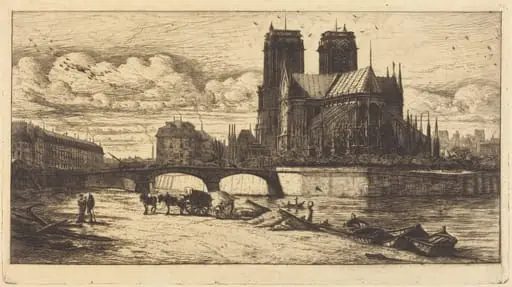 L'abside de Notre-Dame de Paris (The Apse of the Cathedral of Notre-Dame, Paris), by Charles Meryon