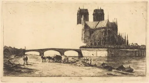L'abside de Notre-Dame de Paris (The Apse ofthe Cathedral of Notre-Dame, Paris), by Charles Meryon