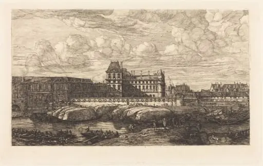 L'ancien Louvre d'après une peinture de Zeeman, 1651 (The Old Louvre, from a Painting by Zeeman, 1651), by Charles Meryon