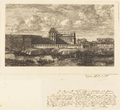 L'ancien Louvre d'après une peinture de Zeeman, 1651 (The Old Louvre, from a Painting by Zeeman, 1651), by Charles Meryon