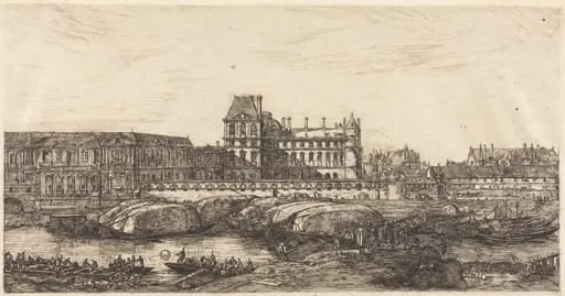 L'ancien Louvre d'après une peinture de Zeeman, 1651 (The Old Louvre, from a Painting by Zeeman, 1651), by Charles Meryon