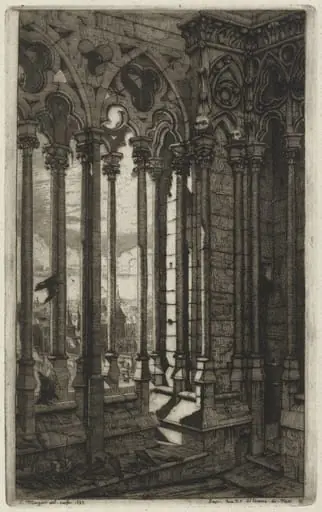 La galerie Notre-Dame, Paris (The Gallery of Notre Dame, Paris), by Charles Meryon