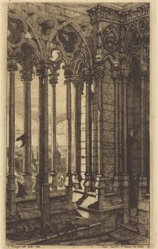 La galerie Notre-Dame, Paris (The Gallery of Notre Dame, Paris), by Charles Meryon