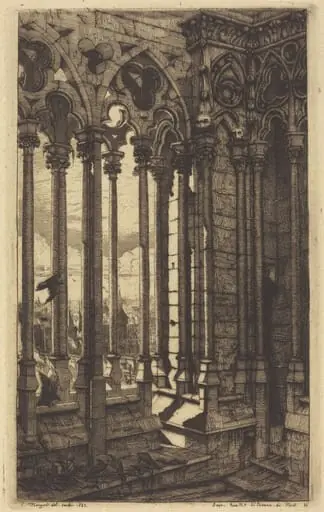 La galerie Notre-Dame, Paris (The Gallery of Notre Dame, Paris), by Charles Meryon