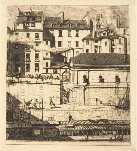 La morgue, Paris (The Mortuary), by Charles Meryon