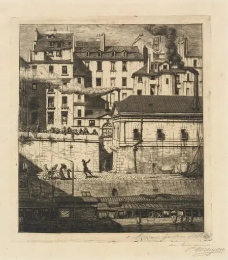 La morgue, Paris (The Mortuary), by Charles Meryon