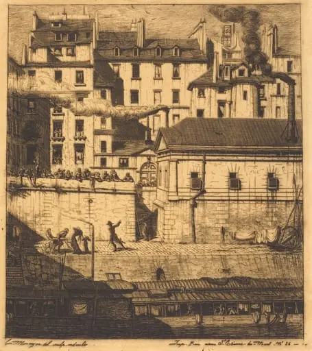 La morgue, Paris (The Mortuary), by Charles Meryon