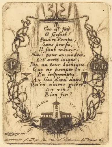 La petite pompe, Paris (The Notre Dame Pump, small plate), by Charles Meryon