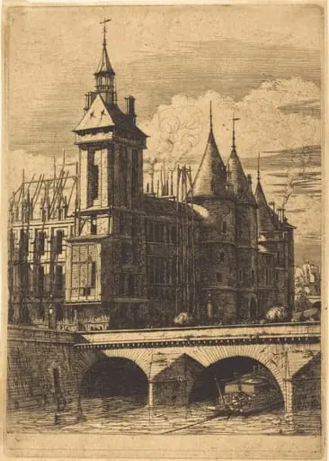 La Tour de l'Horloge, Paris (The Clock Tower, Paris), by Charles Meryon